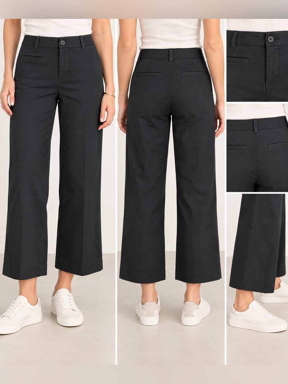 LOFT Outlet High Rise slim wide leg crop 8P